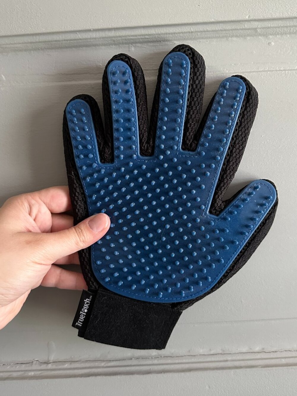 Dog grooming brush glove